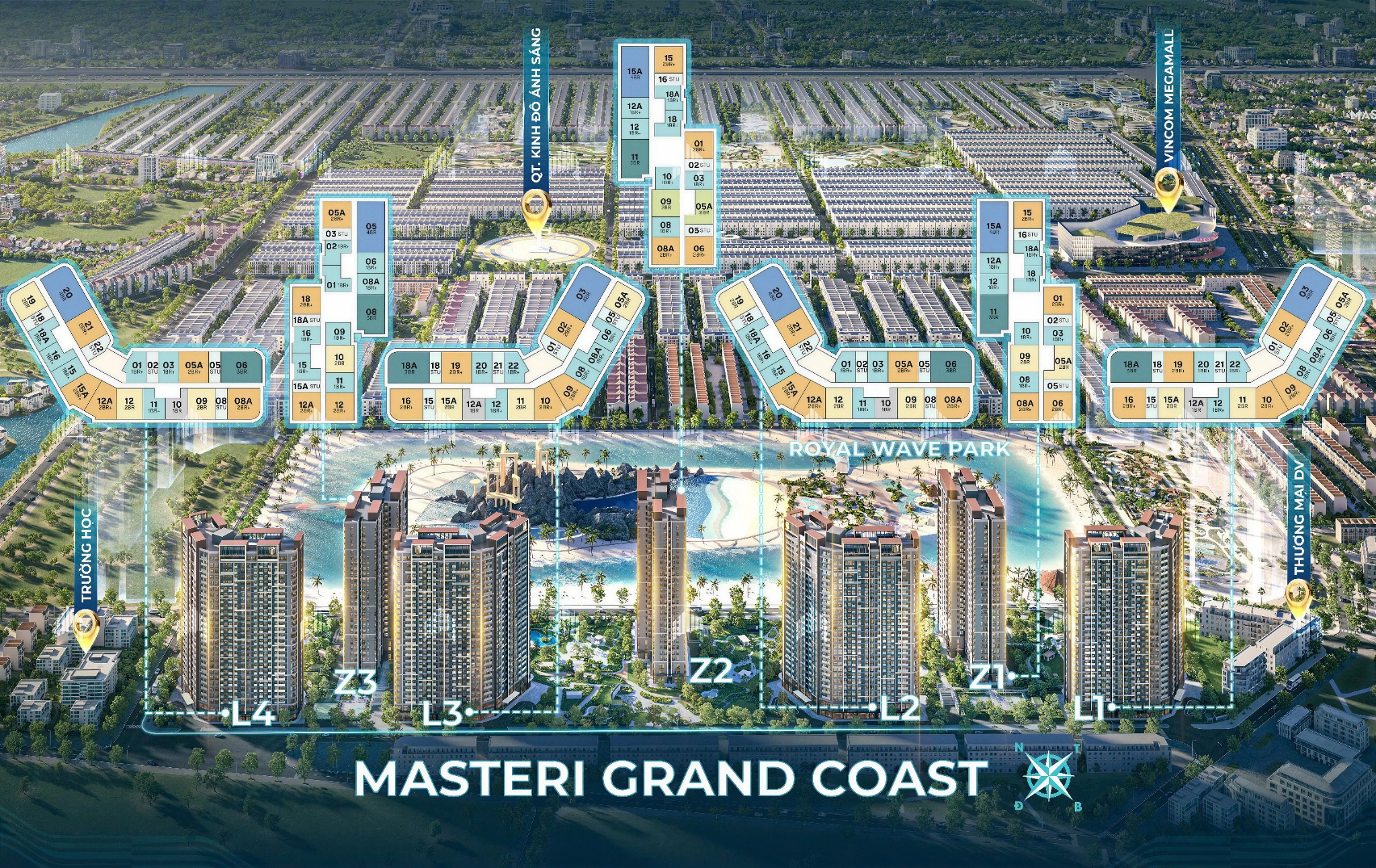 Mặt bằng tổng thể Masteri Grand Coast